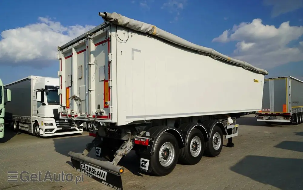 ZASLAW WYWROTKA ALUMINIOWA / 43 m3 /  OŚ PODNOSZONA / OSIE SAF 
