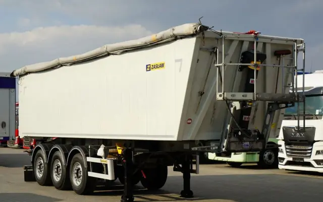 ZASLAW WYWROTKA ALUMINIOWA / 43 m3 /  OŚ PODNOSZONA / OSIE SAF 