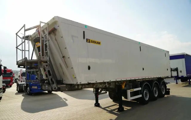 ZASLAW WYWROTKA ALUMINIOWA / 43 m3 /  OŚ PODNOSZONA / OSIE SAF 