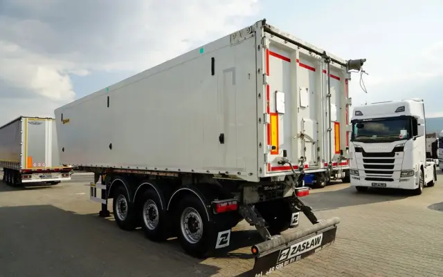 ZASLAW WYWROTKA ALUMINIOWA / 43 m3 /  OŚ PODNOSZONA / OSIE SAF 