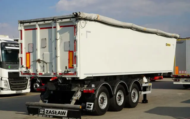 ZASLAW WYWROTKA ALUMINIOWA / 43 m3 /  OŚ PODNOSZONA / OSIE SAF 