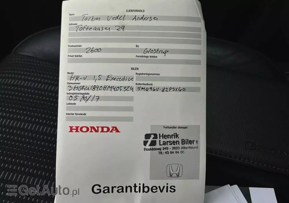 HONDA HR-V 1.5 i-VTEC CVT Executive