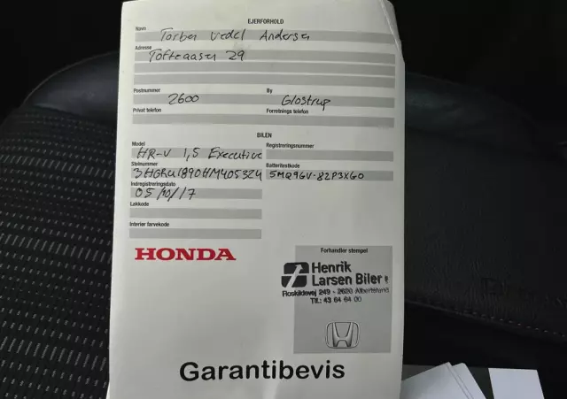 HONDA HR-V 1.5 i-VTEC CVT Executive