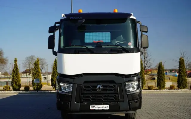 RENAULT C 430 / 6x4 / SKRZYNIOWY 7,2 M + HDS FASSI F215A / WYSÓW 10 M / STEROWANIE RADIOWE / WIDŁY / ROTATOR 