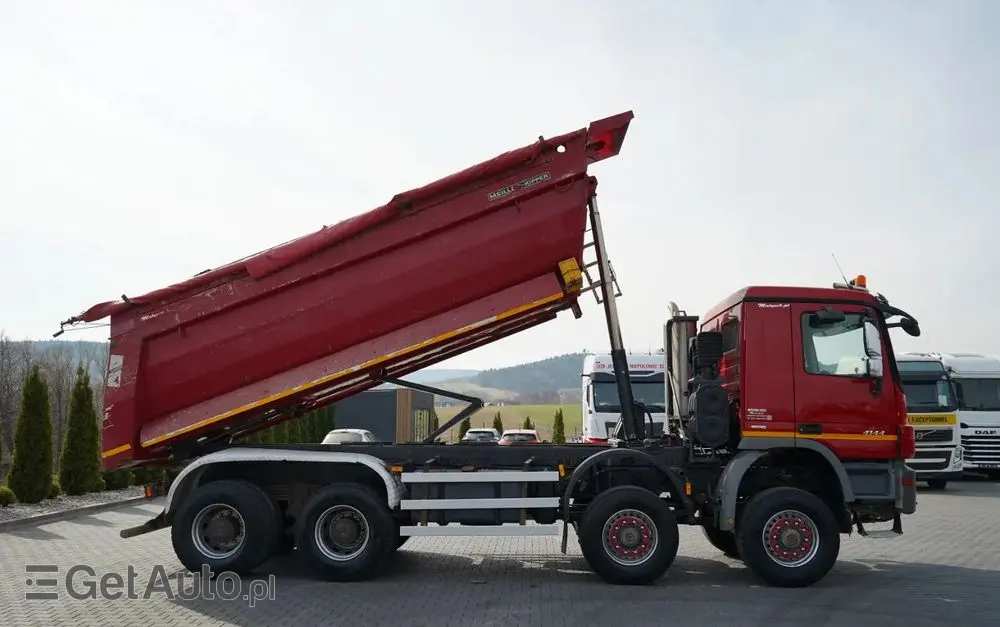 MERCEDES-BENZ ACTROS 4144 / 8x8 / WYWROTKA TYLNOZSYPOWA / MEILLER  KIPPER  / EURO 5 