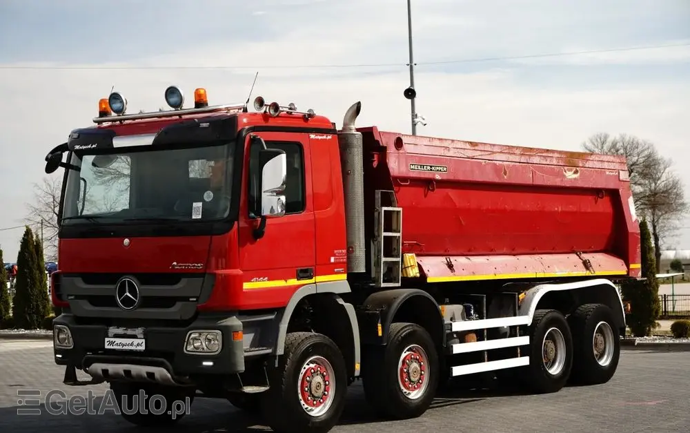 MERCEDES-BENZ ACTROS 4144 / 8x8 / WYWROTKA TYLNOZSYPOWA / MEILLER  KIPPER  / EURO 5 