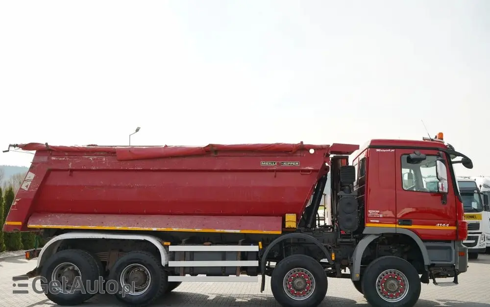 MERCEDES-BENZ ACTROS 4144 / 8x8 / WYWROTKA TYLNOZSYPOWA / MEILLER  KIPPER  / EURO 5 
