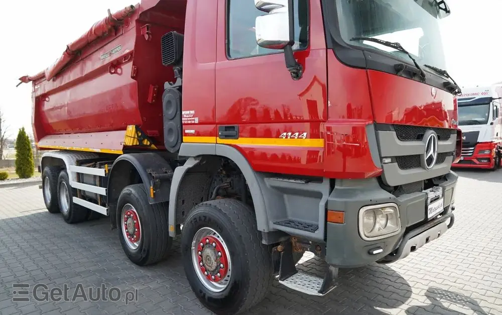MERCEDES-BENZ ACTROS 4144 / 8x8 / WYWROTKA TYLNOZSYPOWA / MEILLER  KIPPER  / EURO 5 