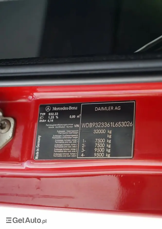 MERCEDES-BENZ ACTROS 4144 / 8x8 / WYWROTKA TYLNOZSYPOWA / MEILLER  KIPPER  / EURO 5 