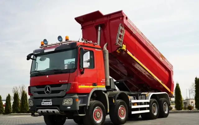MERCEDES-BENZ ACTROS 4144 / 8x8 / WYWROTKA TYLNOZSYPOWA / MEILLER  KIPPER  / EURO 5 