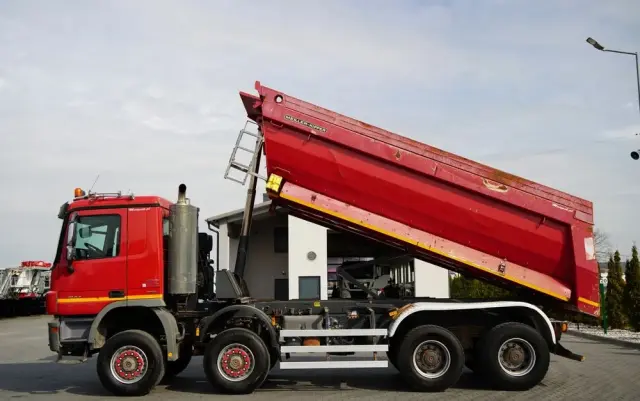 MERCEDES-BENZ ACTROS 4144 / 8x8 / WYWROTKA TYLNOZSYPOWA / MEILLER  KIPPER  / EURO 5 