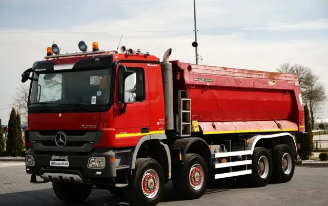 MERCEDES-BENZ ACTROS 4144 / 8x8 / WYWROTKA TYLNOZSYPOWA / MEILLER  KIPPER  / EURO 5 
