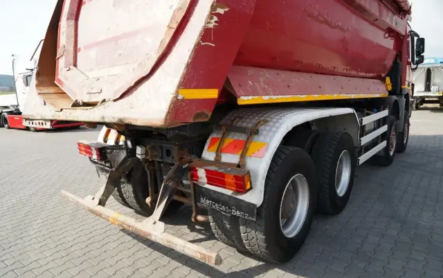 MERCEDES-BENZ ACTROS 4144 / 8x8 / WYWROTKA TYLNOZSYPOWA / MEILLER  KIPPER  / EURO 5 