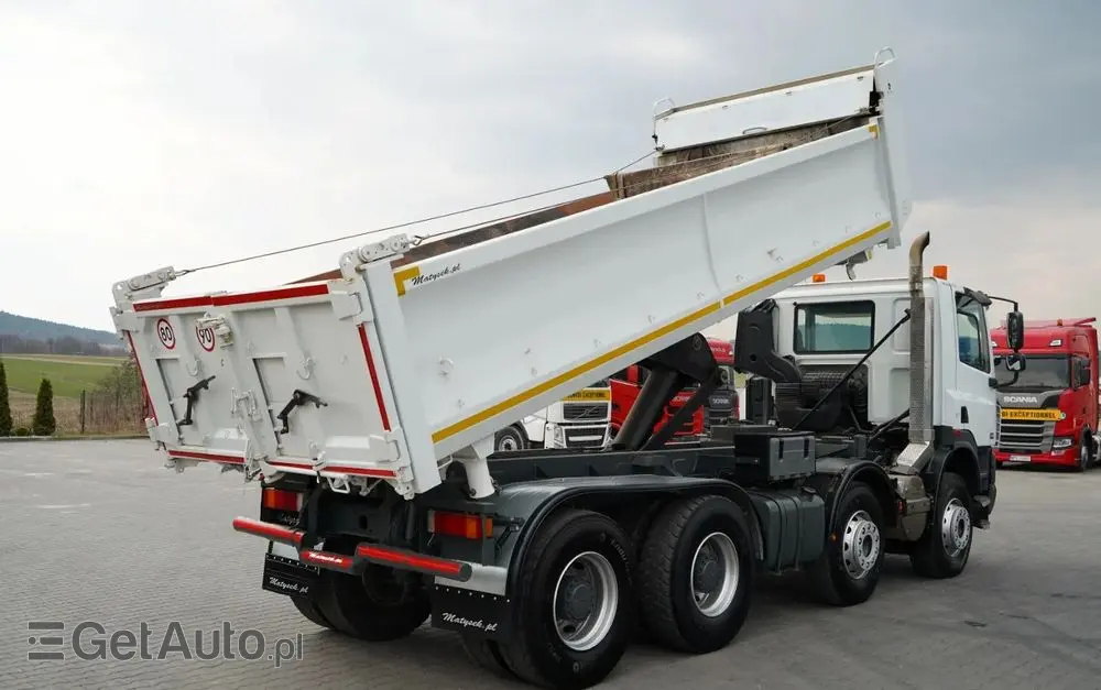 DAF CF 85.410 / 8X4 / WYWROTKA 2 STR / BORDMATIC / HYDROBURTA / SPROWADZONY 