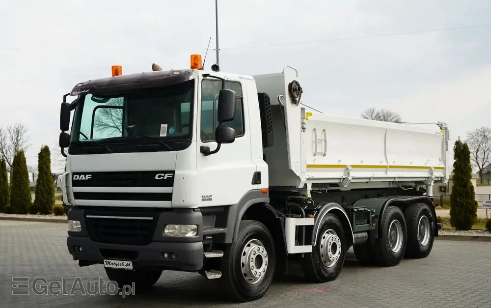 DAF CF 85.410 / 8X4 / WYWROTKA 2 STR / BORDMATIC / HYDROBURTA / SPROWADZONY 