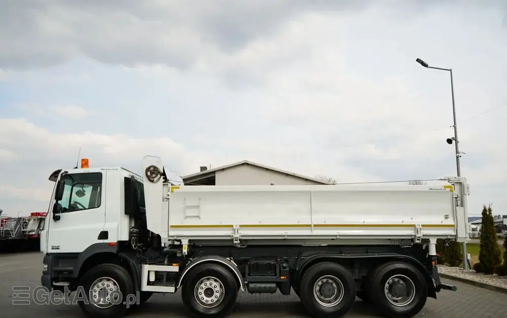 DAF CF 85.410 / 8X4 / WYWROTKA 2 STR / BORDMATIC / HYDROBURTA / SPROWADZONY 