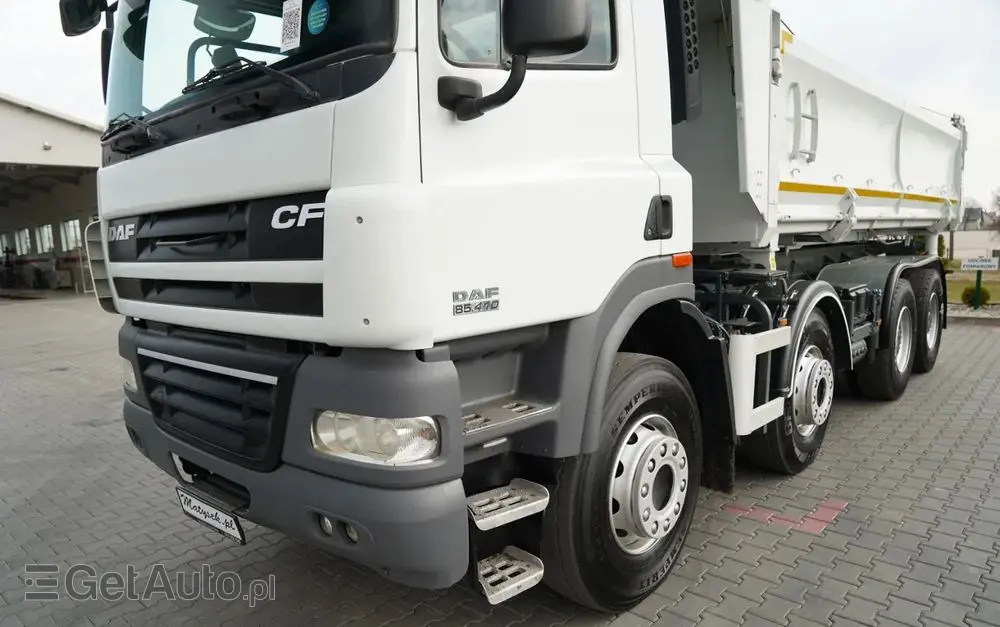 DAF CF 85.410 / 8X4 / WYWROTKA 2 STR / BORDMATIC / HYDROBURTA / SPROWADZONY 