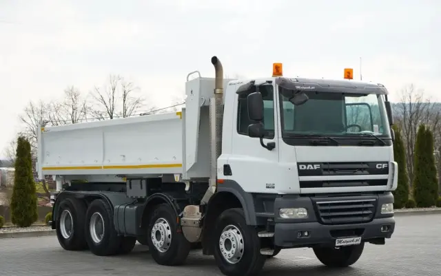 DAF CF 85.410 / 8X4 / WYWROTKA 2 STR / BORDMATIC / HYDROBURTA / SPROWADZONY 