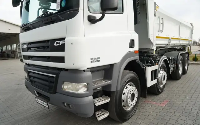 DAF CF 85.410 / 8X4 / WYWROTKA 2 STR / BORDMATIC / HYDROBURTA / SPROWADZONY 