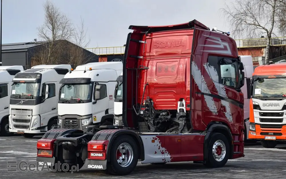 SCANIA S500 / FULL AIRMATIC / RETARDER / KLIMATYZACJA POSTOJOWA / ACC / KLIMA / SKÓRA / FULL LEDY / FULL SPOILERY / WERSJA PREMIUM / SERWISOWANA / SPROWADZONA 