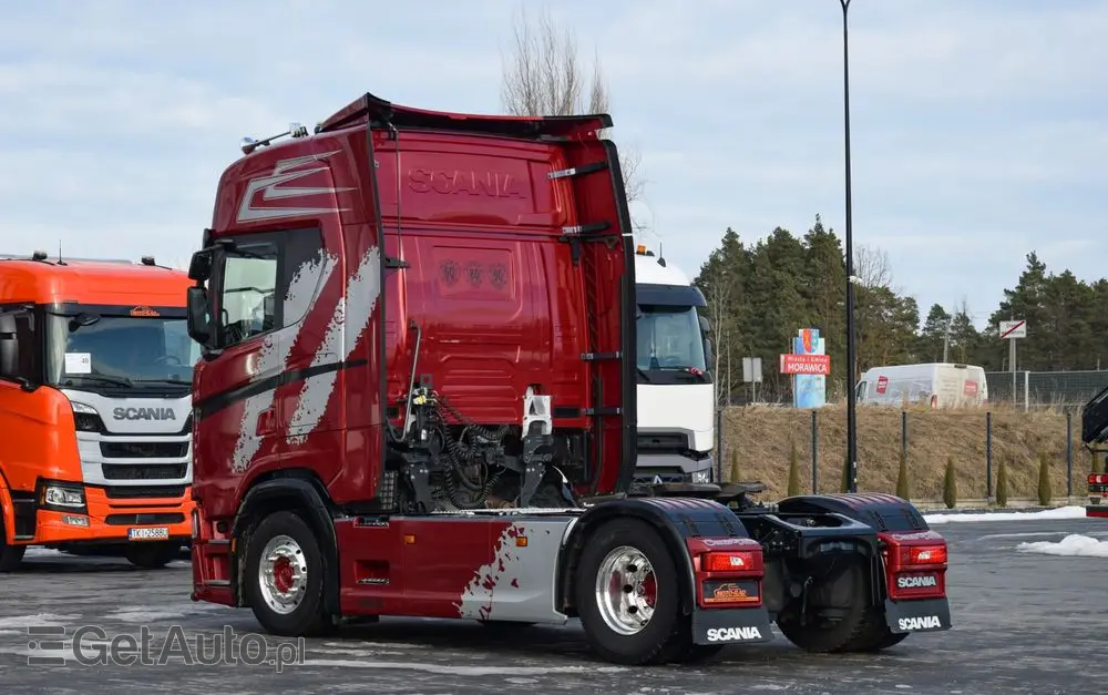 SCANIA S500 / FULL AIRMATIC / RETARDER / KLIMATYZACJA POSTOJOWA / ACC / KLIMA / SKÓRA / FULL LEDY / FULL SPOILERY / WERSJA PREMIUM / SERWISOWANA / SPROWADZONA 