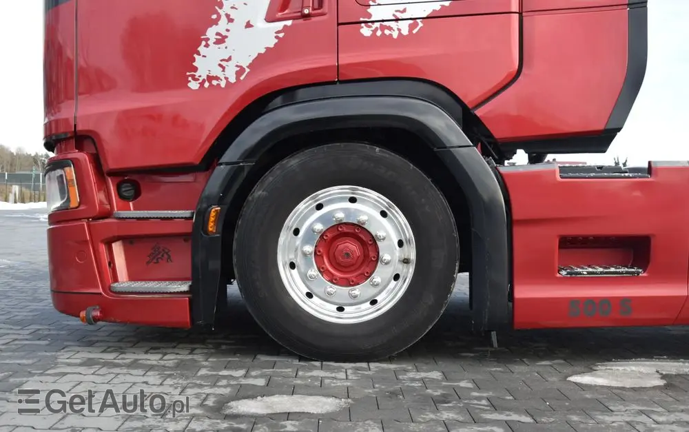 SCANIA S500 / FULL AIRMATIC / RETARDER / KLIMATYZACJA POSTOJOWA / ACC / KLIMA / SKÓRA / FULL LEDY / FULL SPOILERY / WERSJA PREMIUM / SERWISOWANA / SPROWADZONA 
