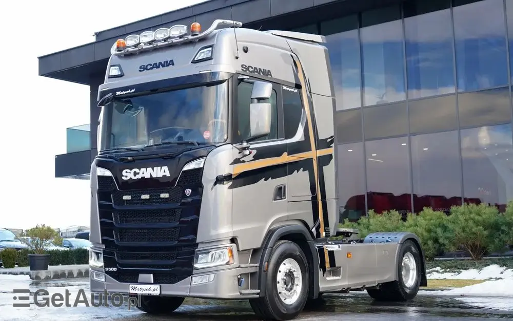 SCANIA S 500 / RETARDER / KLIMA POSTOJOWA / ALUFELGI / SKÓRY / OPONY 100% 