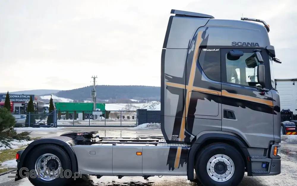 SCANIA S 500 / RETARDER / KLIMA POSTOJOWA / ALUFELGI / SKÓRY / OPONY 100% 