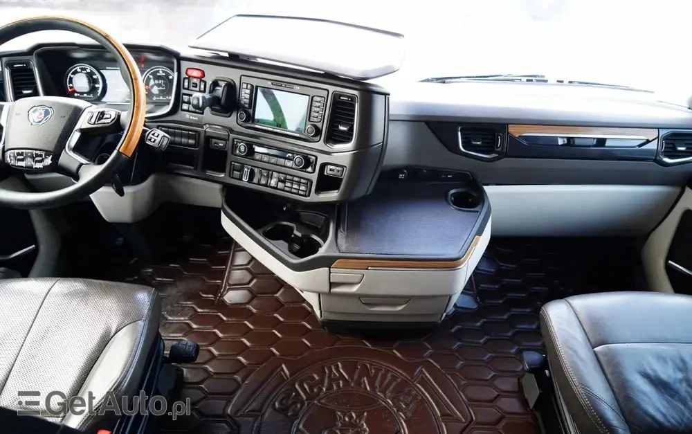 SCANIA S 500 / RETARDER / KLIMA POSTOJOWA / ALUFELGI / SKÓRY / OPONY 100% 