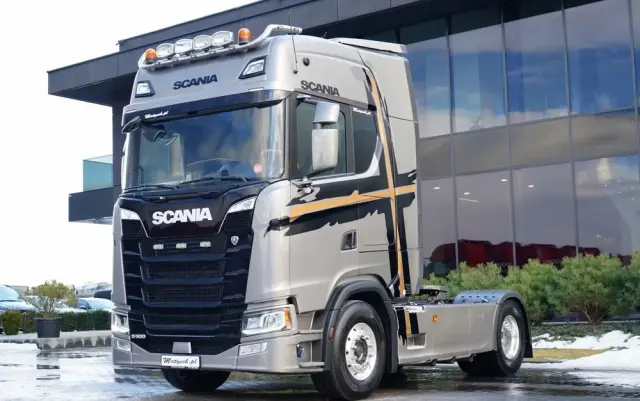 SCANIA S 500 / RETARDER / KLIMA POSTOJOWA / ALUFELGI / SKÓRY / OPONY 100% 
