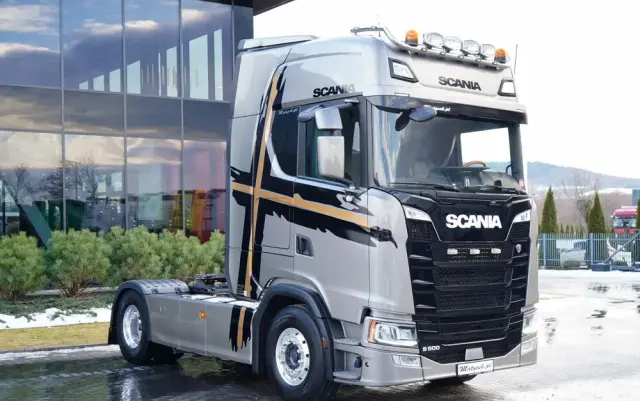 SCANIA S 500 / RETARDER / KLIMA POSTOJOWA / ALUFELGI / SKÓRY / OPONY 100% 