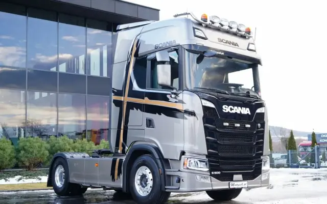 SCANIA S 500 / RETARDER / KLIMA POSTOJOWA / ALUFELGI / SKÓRY / OPONY 100% 