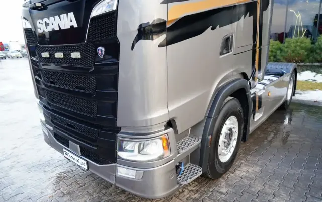 SCANIA S 500 / RETARDER / KLIMA POSTOJOWA / ALUFELGI / SKÓRY / OPONY 100% 