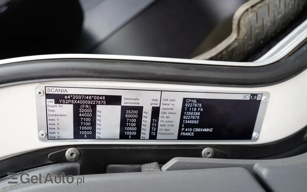 SCANIA P 410 / 8x4 / WYWROTKA 2 STRONNA / HYDROBURTA / BORDMATIC / OPTICRUISE / OPONY 100% / EURO 6 