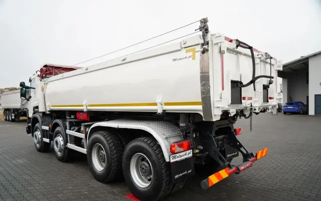 SCANIA P 410 / 8x4 / WYWROTKA 2 STRONNA / HYDROBURTA / BORDMATIC / OPTICRUISE / OPONY 100% / EURO 6 