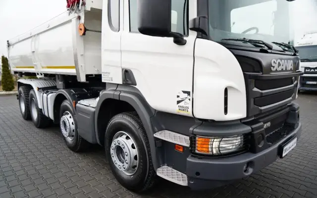 SCANIA P 410 / 8x4 / WYWROTKA 2 STRONNA / HYDROBURTA / BORDMATIC / OPTICRUISE / OPONY 100% / EURO 6 