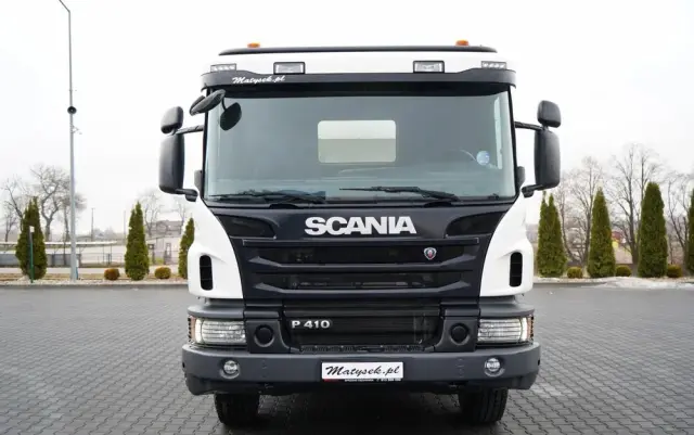 SCANIA P 410 / 8x4 / WYWROTKA 2 STRONNA / HYDROBURTA / BORDMATIC / OPTICRUISE / OPONY 100% / EURO 6 