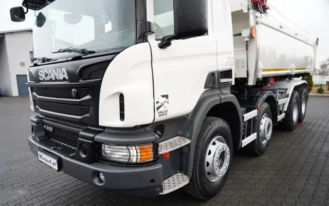 SCANIA P 410 / 8x4 / WYWROTKA 2 STRONNA / HYDROBURTA / BORDMATIC / OPTICRUISE / OPONY 100% / EURO 6 