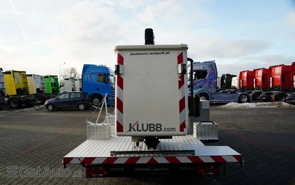 IVECO 35-140 / ZWYŻKA / PODNOŚNIK KOSZOWY KLUBB K26/ 4 PODPORY / MANUAL / 2020  R 