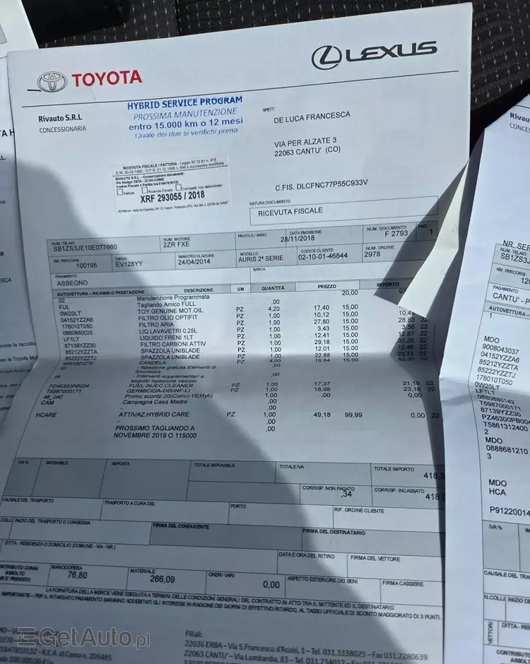 TOYOTA Auris Hybrid 135 Dynamic