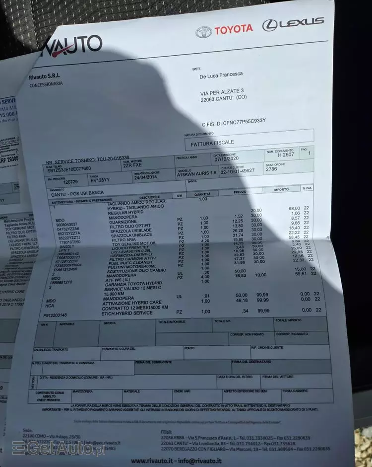 TOYOTA Auris Hybrid 135 Dynamic