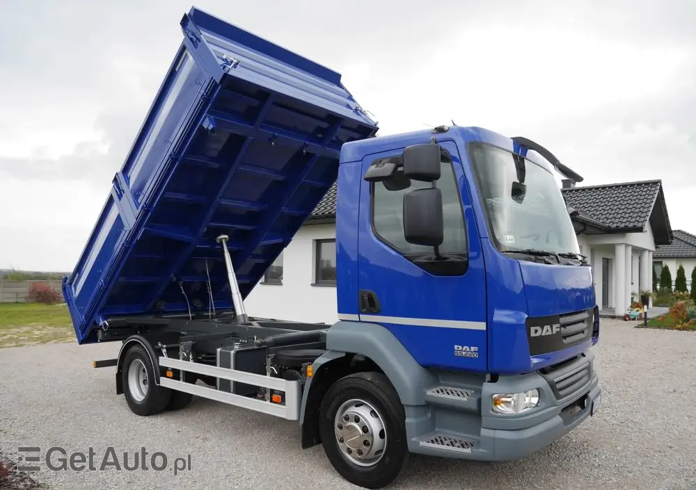 DAF LF 55.220 WYWROTKA 3-STRONNA,DMC 15000KG NISKI PRZEBIEG, STAN IDEALNY 