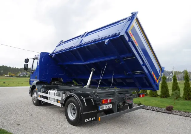 DAF LF 55.220 WYWROTKA 3-STRONNA,DMC 15000KG NISKI PRZEBIEG, STAN IDEALNY 