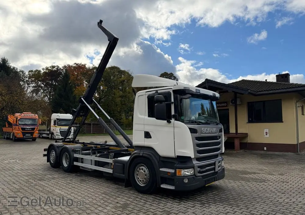 SCANIA R440 hakowiec, 6x2, MEILLER, pilot, 490 t.km.! 