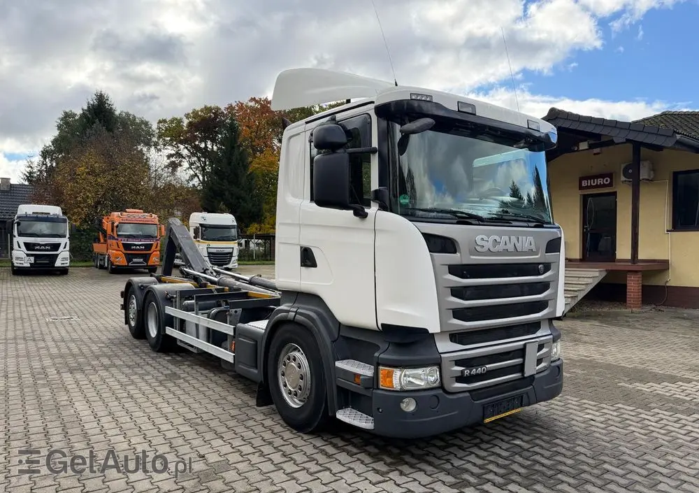 SCANIA R440 hakowiec, 6x2, MEILLER, pilot, 490 t.km.! 
