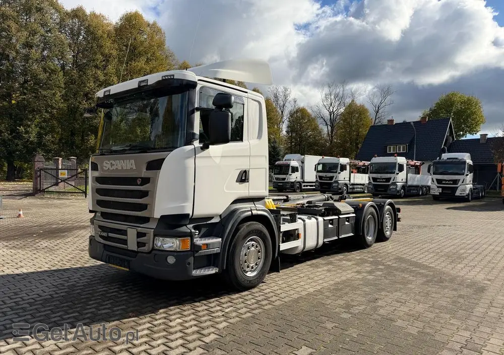 SCANIA R440 hakowiec, 6x2, MEILLER, pilot, 490 t.km.! 