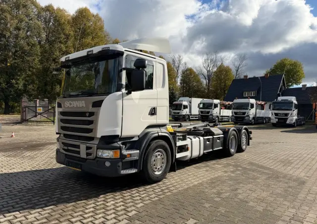 SCANIA R440 hakowiec, 6x2, MEILLER, pilot, 490 t.km.! 