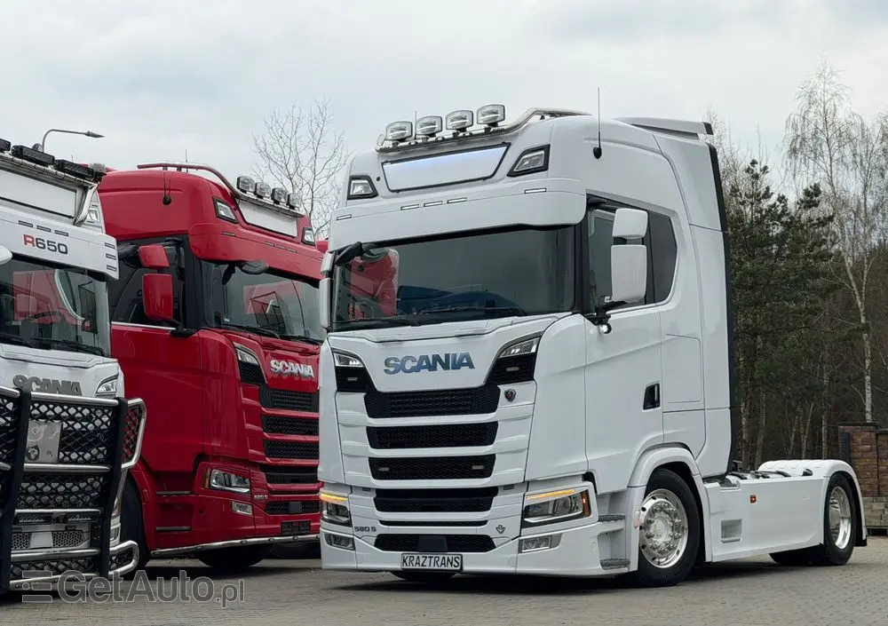 SCANIA 580S scania z Niemiec v8 mega low deck idealny stan 2021 pełna opcja bez egr 