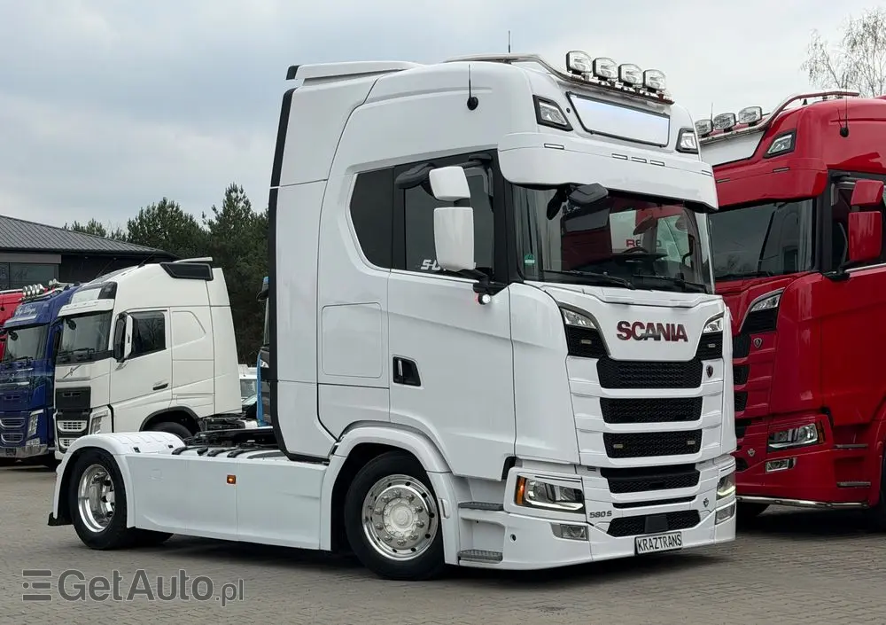 SCANIA 580S scania z Niemiec v8 mega low deck idealny stan 2021 pełna opcja bez egr 