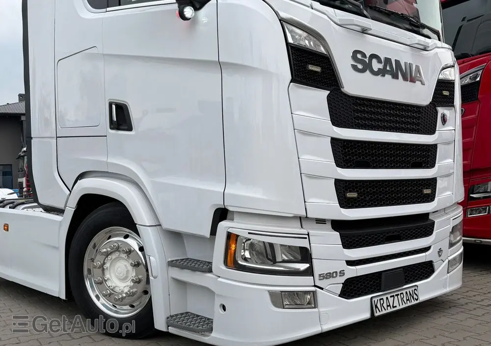 SCANIA 580S scania z Niemiec v8 mega low deck idealny stan 2021 pełna opcja bez egr 